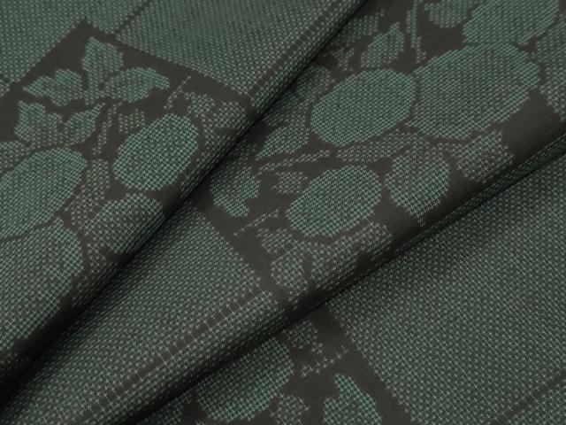 平和屋着物●本場大島紬 9マルキ 短冊重ね草花文 ロング丈 正絹 逸品 CABI2619yc