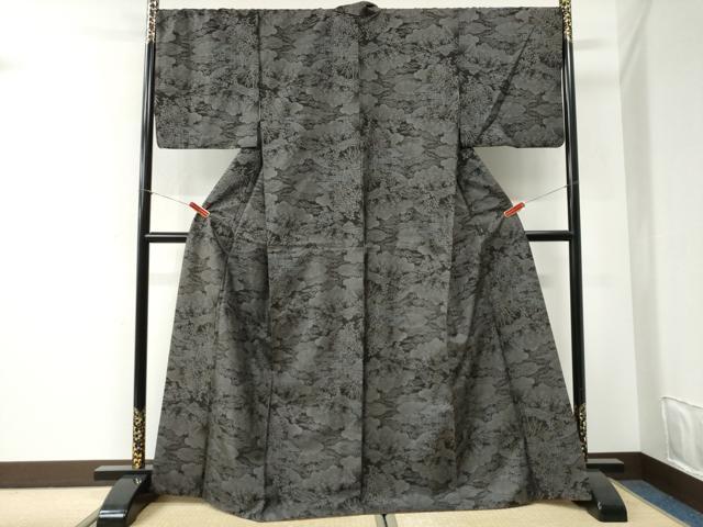 平和屋着物●本場大島紬 9マルキ 雲取り風景文 正絹 逸品 CABI2625yc