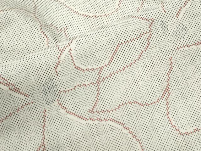 平和屋着物●本場大島紬 白大島 7マルキ 舞花文 正絹 逸品 未使用 CABI2637yc