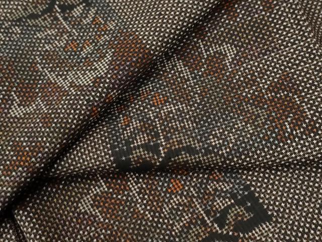平和屋着物●本場大島紬 7マルキ 色紙重ね更紗花唐草文 正絹 逸品 CABI2642yc
