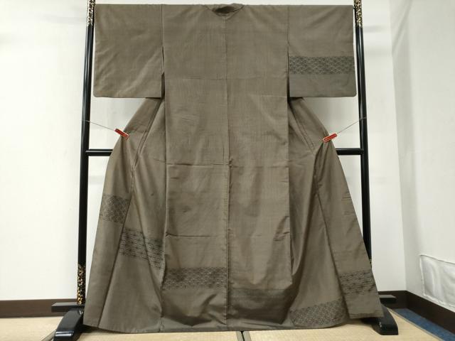 平和屋着物●訪問着 本場大島紬 200亀甲 七宝麻の葉吉祥文 正絹 逸品 CABI2644yc
