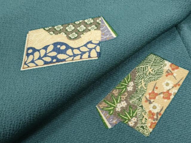 平和屋着物●上質な小紋 冊子吉祥花文 正絹 逸品 CABI2647yc