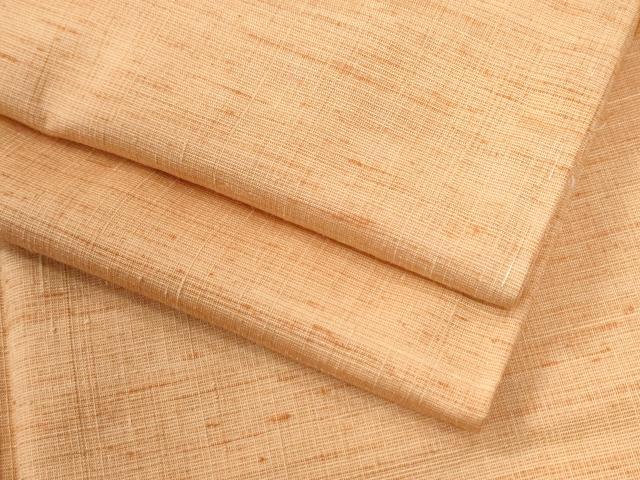 平和屋着物●結城紬 色無地 雄黄色 正絹 逸品 未使用 CABI2657yc