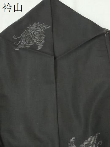 平和屋着物●本場大島紬 地空き 舞蝶文 正絹 逸品 CABI2663yc