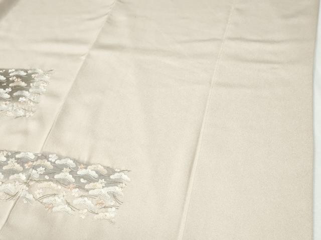 平和屋着物●訪問着 総刺繍 吹き寄せ花松文 金糸 正絹 逸品 CABI2667yc