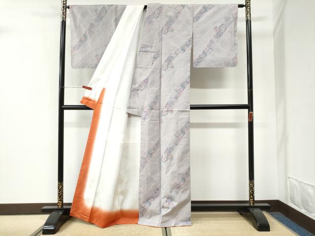平和屋着物●本場大島紬 7マルキ 総絣 草花文 正絹 逸品 未使用 CABI2668yc
