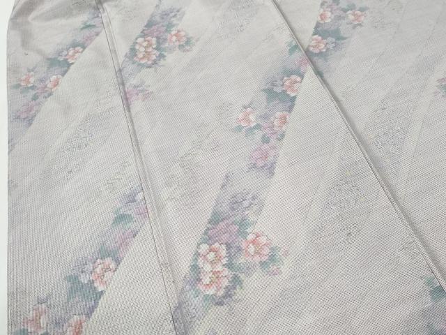 平和屋着物●本場大島紬 7マルキ 総絣 草花文 正絹 逸品 未使用 CABI2668yc