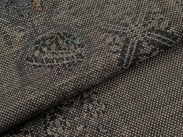 平和屋着物●本場大島紬 9マルキ 草花丸文 やまと誂製 正絹 逸品 CABI2670yc