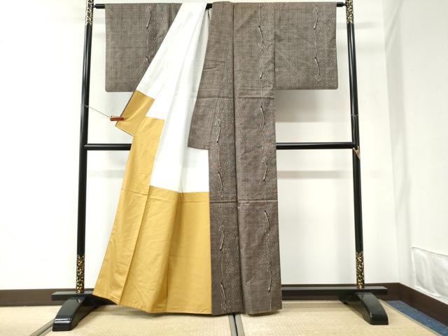 平和屋着物●本場大島紬 9マルキ 総絣 吉祥花文 正絹 逸品 CABI2671yc