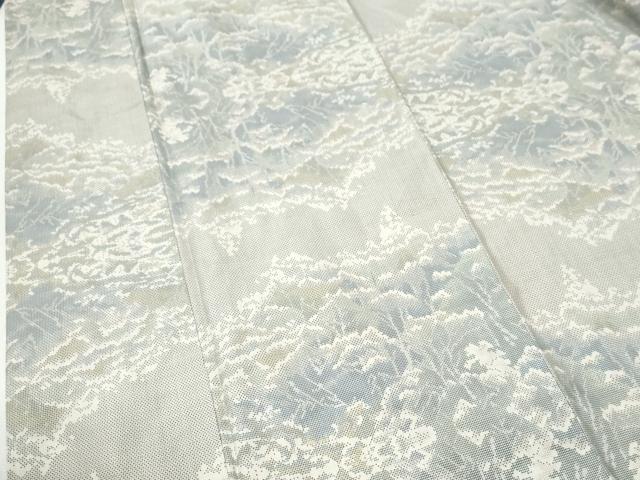 平和屋着物●本場大島紬 白大島 7マルキ 樹林文 正絹 逸品 CABI2682yc