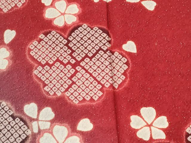 平和屋着物●豪華振袖 舞花文 暈し染め 銀通し地 正絹 逸品 CABI2702yc