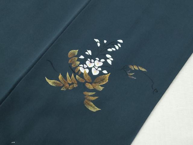 平和屋着物●和紙染染色作家・植村彩弘 訪問着 藤花房 暈し染め 金彩 やまと誂製 ロング丈 正絹 逸品 未使用 CABI2707yc