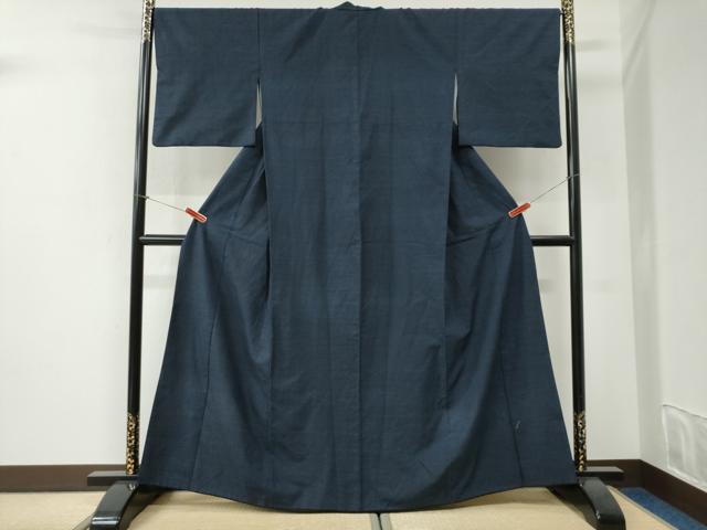 平和屋着物●綿薩摩 100亀甲 総詰め 木綿 逸品 CABI2722yc