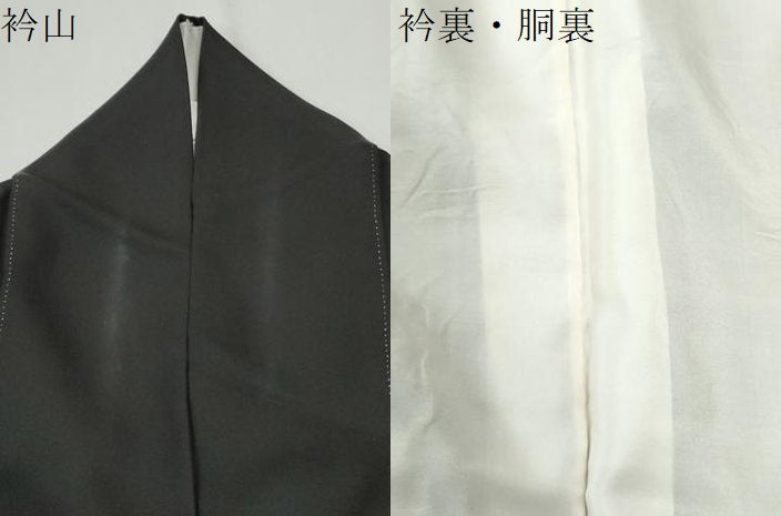 平和屋着物●訪問着 流水草花文 暈し染め 黒地 金彩 正絹 逸品 CABI2725yc
