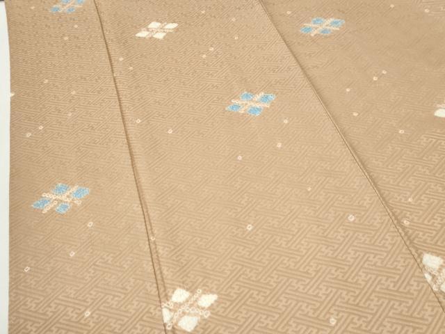 平和屋着物●上質な小紋 絞り 菱吉祥文 正絹 逸品 CABI2727yc