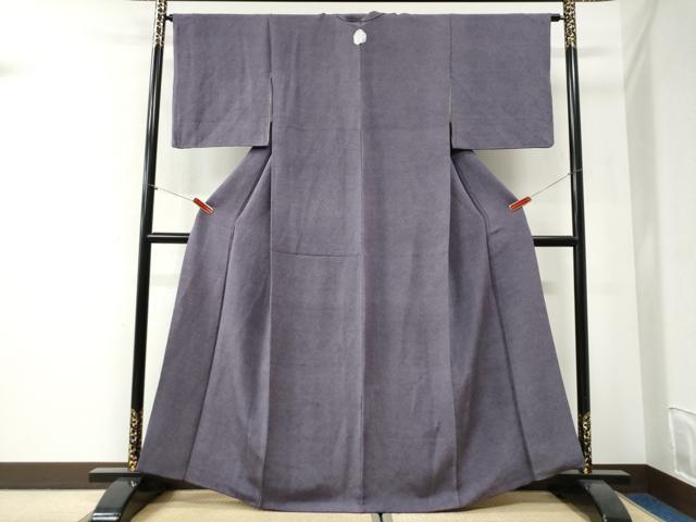 平和屋着物●伝統工芸士 砂川健一 江戸小紋 鮫小紋柄 鬼しぼ縮緬 正絹 逸品 CABI2732yc