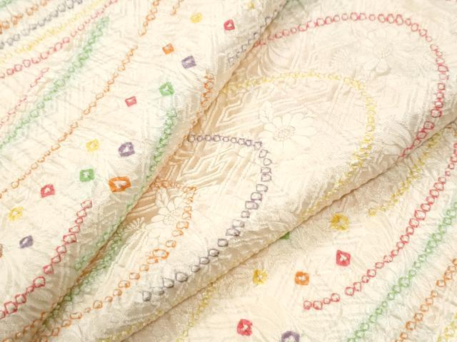 平和屋着物●上質な小紋 総絞り 流水文 正絹 逸品 CABI2733yc