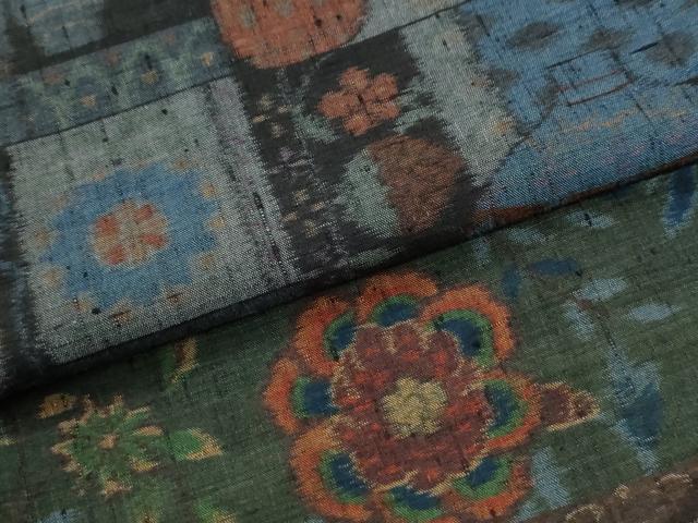 平和屋着物●小千谷紬 百柄 正絹 逸品 未使用 CABI2738yc