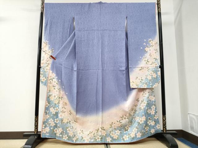 平和屋着物●豪華振袖 十二単風 舞桜文 ラメ糸 暈し染め 金彩 やまと誂製 正絹 逸品 CABI2759yc