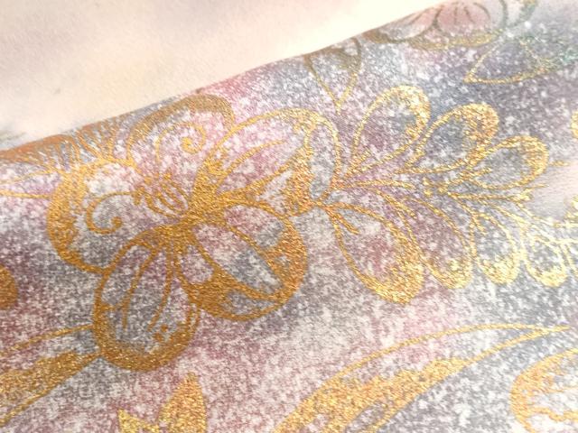 平和屋着物●訪問着 辻が花 暈し染め 金彩 正絹 逸品 未使用 CABI2762yc