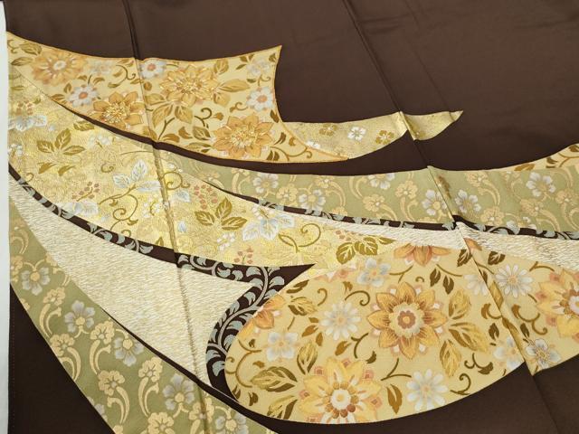 平和屋着物●豪華色留袖 作家物 駒刺繍 唐草文様 本金箔 正絹 逸品 未使用 CABI2767yc