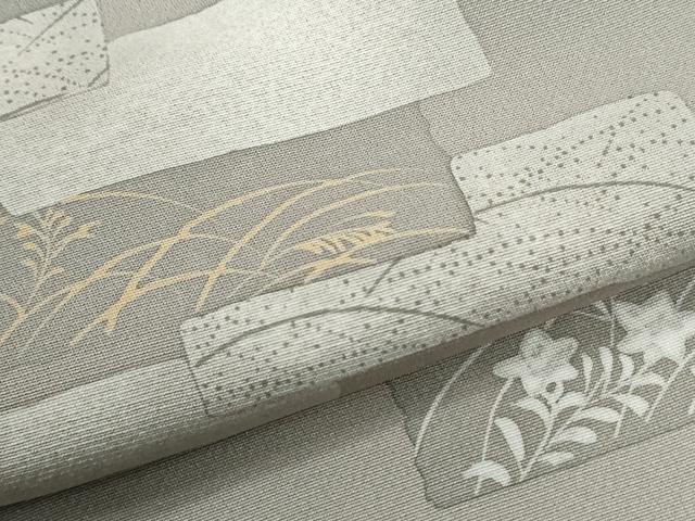 平和屋着物●訪問着 刺繍 短冊吉祥花文 金彩 正絹 逸品 未使用 CABI2803yc