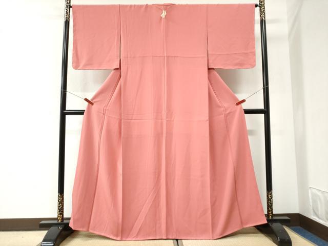 平和屋着物●上質な色無地 薄紅色 正絹 逸品 未使用 CABI2811yc