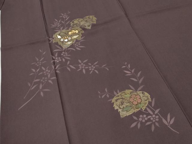 平和屋着物●訪問着 草花文 金彩 三越扱い 正絹 逸品 CABI2820yc