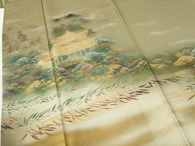 平和屋着物●豪華色留袖 樹林京風景文 暈し染め 金彩 正絹 逸品 CABI2822yc