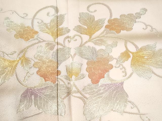 平和屋着物●金彩友禅 卓越技能者・名工・和田光正 訪問着 葡萄蔦の葉文 暈し染め 金彩 正絹 逸品 CABI2824yc
