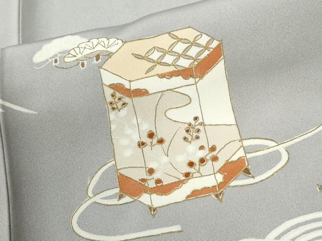平和屋着物●銀座きしや 訪問着 浜松貝桶草花文 金彩 正絹 逸品 CABI2846yc