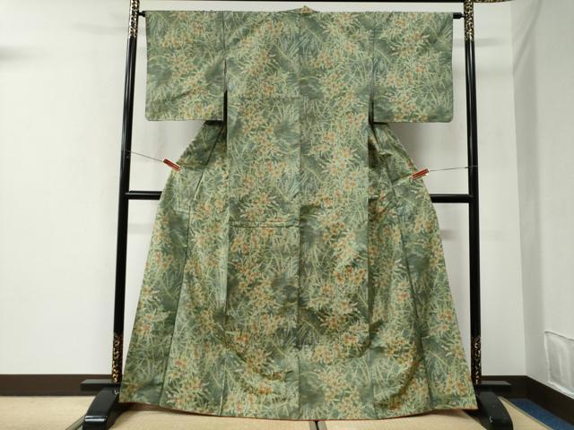 平和屋着物●本場大島紬 総絣 草花文 正絹 逸品 CABI2850yc