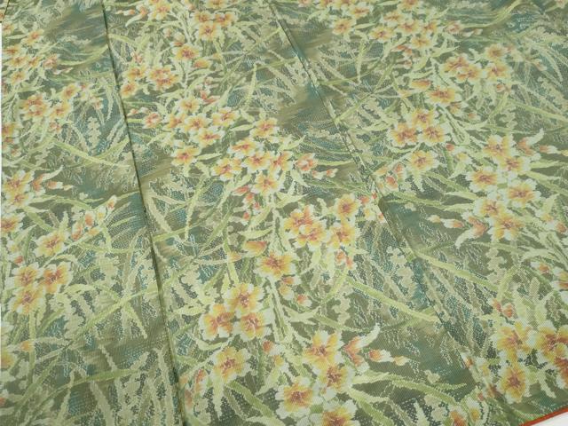 平和屋着物●本場大島紬 総絣 草花文 正絹 逸品 CABI2850yc