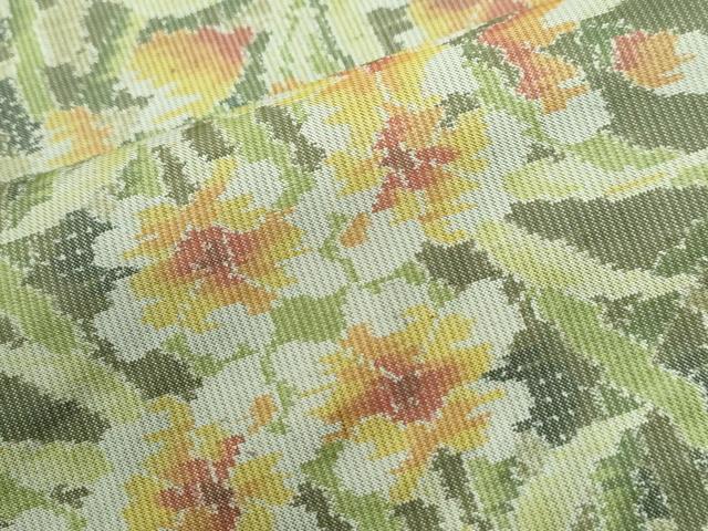 平和屋着物●本場大島紬 総絣 草花文 正絹 逸品 CABI2850yc