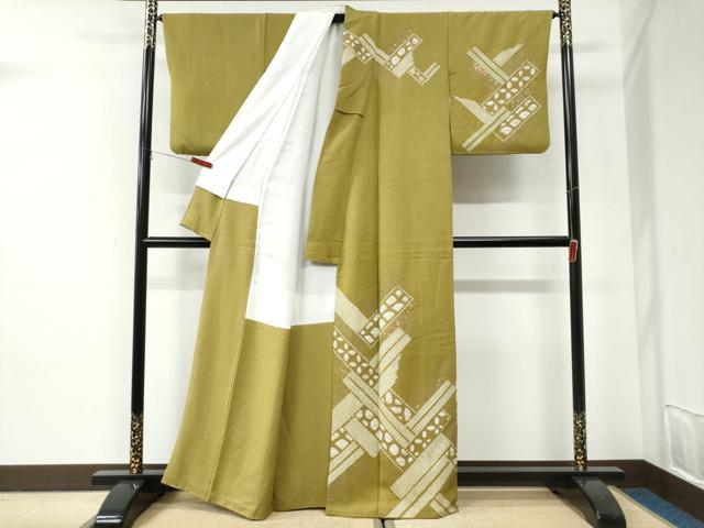 平和屋着物●訪問着 絞り 刺繍 更紗枝花文 正絹 逸品 CABI2860yc