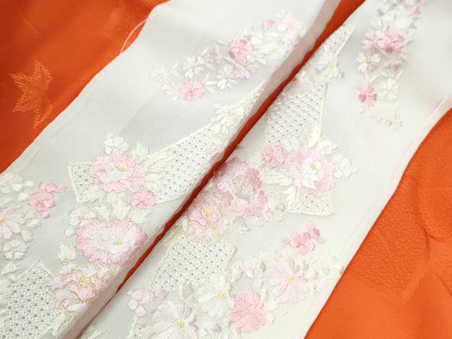 平和屋着物●豪華振袖・長襦袢セット 几帳松宝尽くし文 黒地 金彩 半衿刺繍 正絹 逸品 CABI2866yc