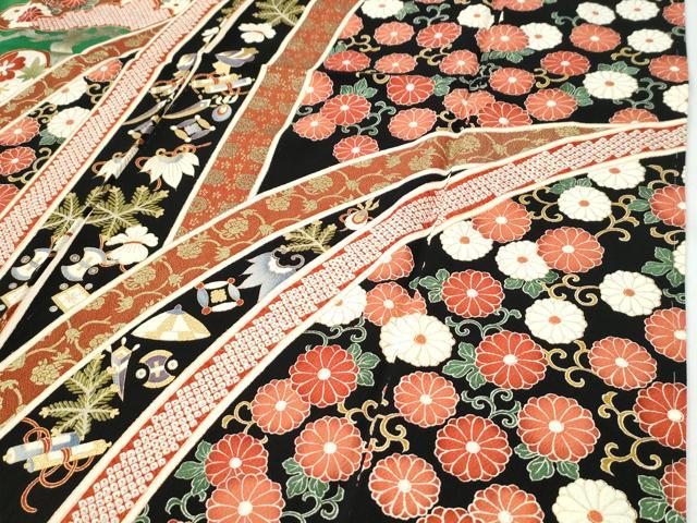 平和屋着物●豪華振袖 宝尽くし松花唐草文 暈し染め 金彩 正絹 逸品 未使用 CABI2874yc