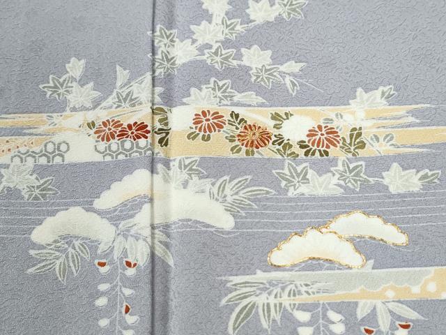 平和屋着物●訪問着 駒刺繍 霞松竹梅花文 金彩 健勝苑扱い 正絹 逸品 CABI2875yc