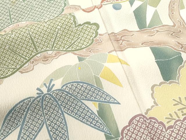 平和屋着物●訪問着 友禅 作家物 松竹梅 正絹 逸品 CABI2881yc