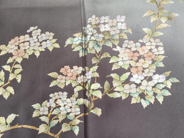 平和屋着物●訪問着 枝花文 暈し染め 金彩 正絹 逸品 CABI2886yc