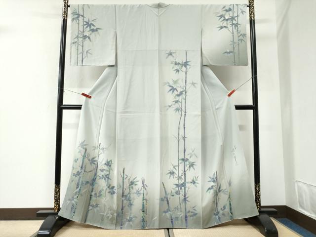 平和屋着物●二代目清次郎 手描き 訪問着 笹竹文 暈し染め 金彩 正絹 逸品 未使用 CABI2890yc