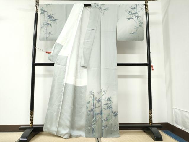 平和屋着物●二代目清次郎 手描き 訪問着 笹竹文 暈し染め 金彩 正絹 逸品 未使用 CABI2890yc