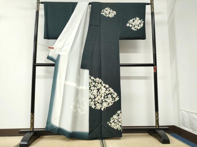 平和屋着物●訪問着 枝梅文 銀彩 正絹 逸品 CABI2893yc