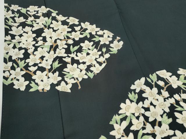 平和屋着物●訪問着 枝梅文 銀彩 正絹 逸品 CABI2893yc