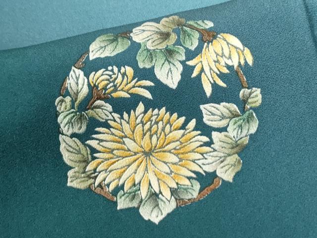 平和屋着物●訪問着 草花丸文 暈し染め 金彩 ロング丈 正絹 逸品 未使用 CABI2898yc