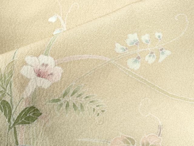 平和屋着物●訪問着 友禅 作家物 草花文 暈し染め 正絹 逸品 CABI2900yc
