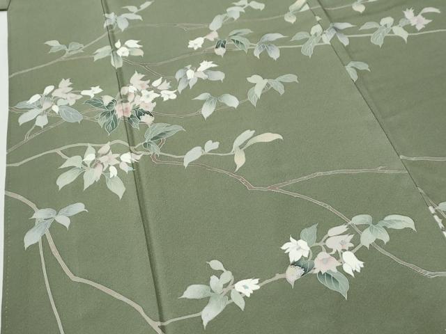 平和屋着物●訪問着 友禅 枝花文 正絹 逸品 CABI2905yc