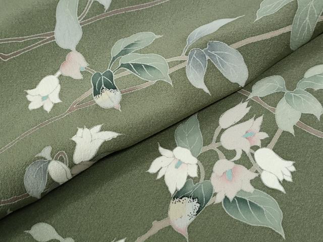平和屋着物●訪問着 友禅 枝花文 正絹 逸品 CABI2905yc