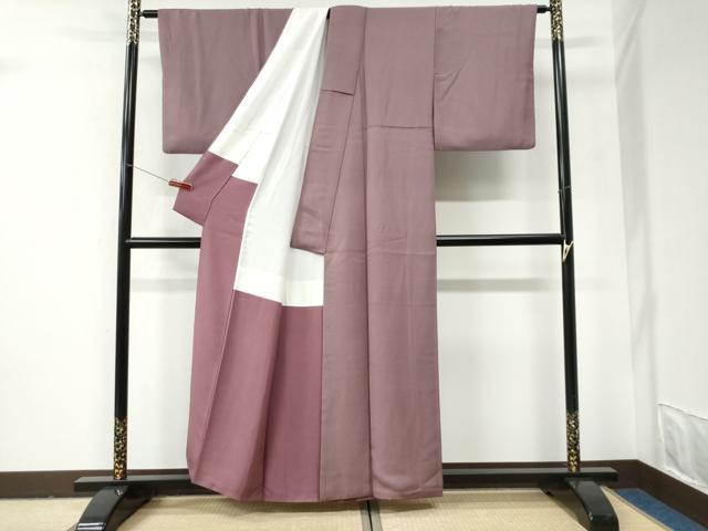 平和屋着物●人間国宝 初代 六谷梅軒(六谷紀久男)錐彫り 重要無形文化 財伊勢型紙 江戸小紋 行儀 正絹 逸品 CABI2935yc