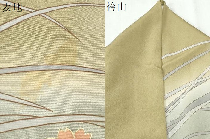 平和屋着物●訪問着 駒刺繍 草花文 暈し染め 金彩 正絹 逸品 CABI2936yc